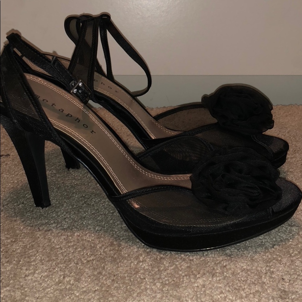 Black heels w/ flower